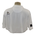 John Daly Signed Personal Match Worn White Golf Shirt with Sponsors JSA ALOA