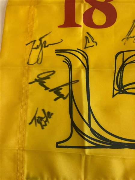 2022 Open Champs Flag Signed by Player, Watson, Johnson, Els, Stenson & 3 Others 