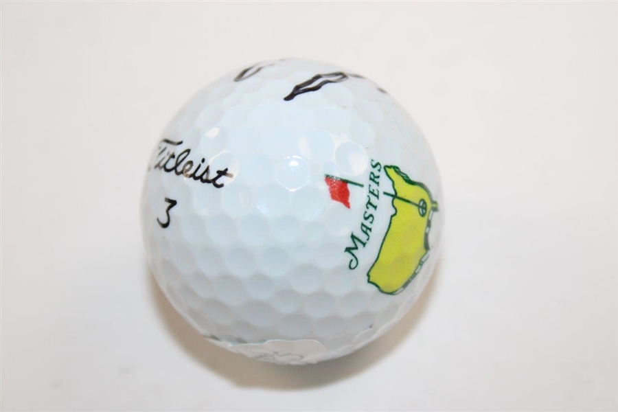 Sam Burns Signed Masters Logo Golf Ball JSA #AC31335