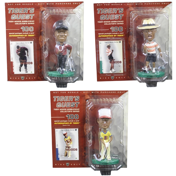 Tiger Woods 2002 Tigers Quest in Boxes - Complete Set of Three (3)