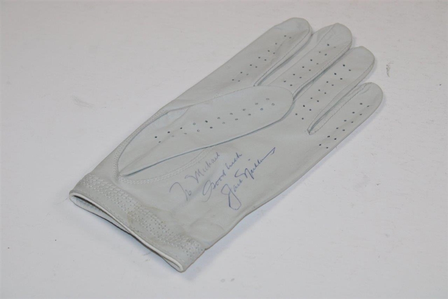 Jack Nicklaus Signed & Inscribed Maxfli LH Golf Glove JSA ALOA 