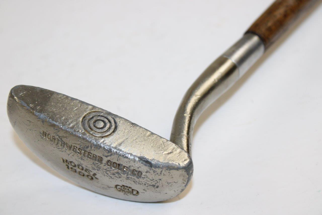 Lot Detail - Unique Northwestern Golf co. Model 1000 24k Gold Grated Putter