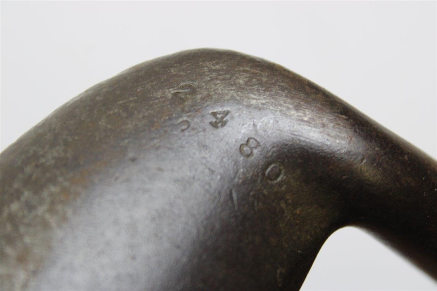 Unknown Maker Anti-Shank Dot Punched Face Rut Iron w/2480 Head Stamp & Shaft Stamp