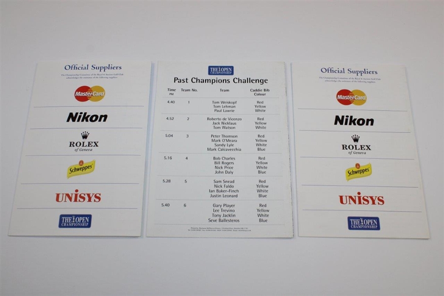 The  2000 Open Championship Program with Pairing Sheets Incl. Final Day 