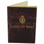 1891 Royal & Ancient Golf Club of St. Andrews Rules for the Game of Golf