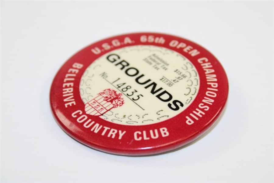 1965 US Open at Bellerive Country Club Grounds Pin Badge #14835