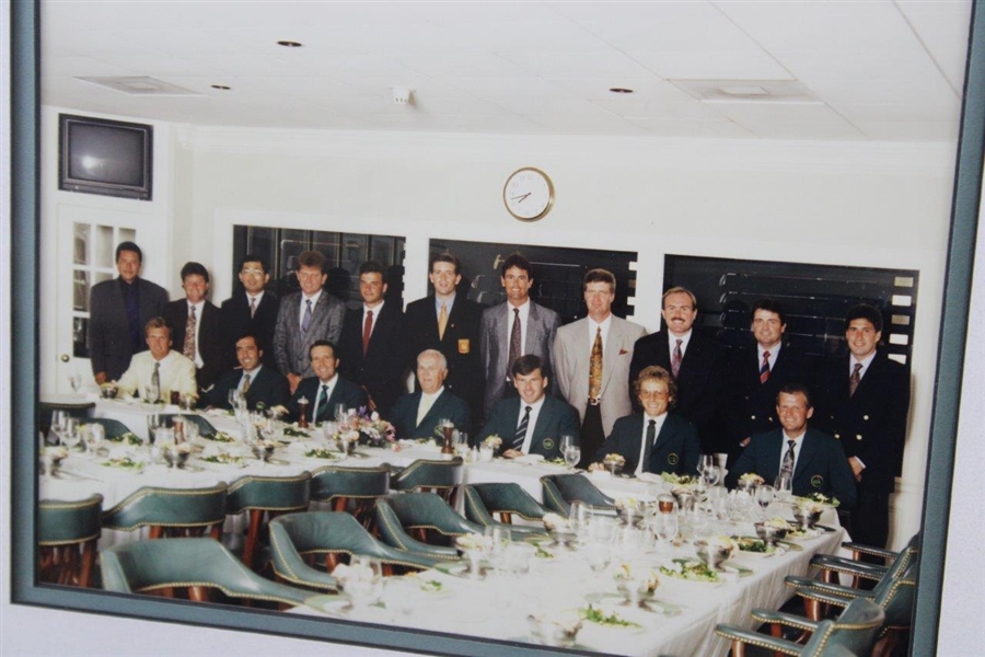 Gary Player's Personal 1991 Masters Tournament International Players Dinner Photo - Framed