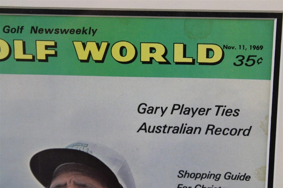 Gary Player's Signed Personal 1969 Golf World Magazine - Framed JSA ALOA