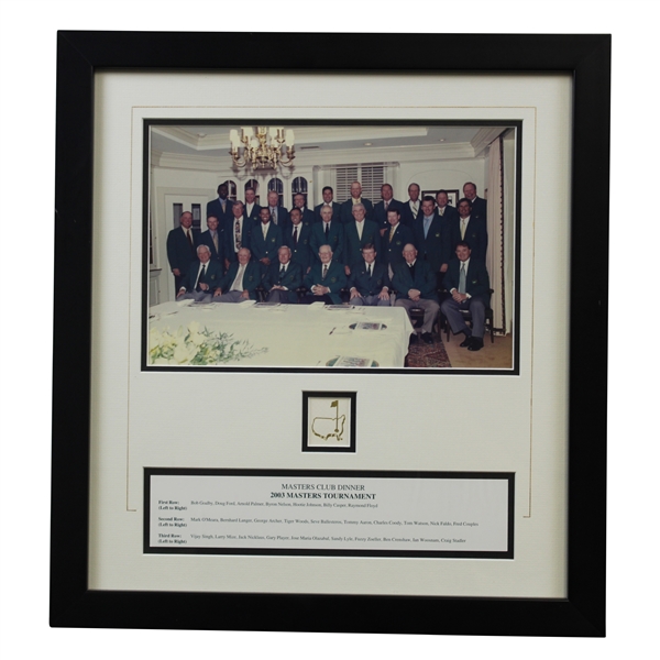 Gary Player's Personal 2003 Masters Tournament Club Dinner Photo - Framed