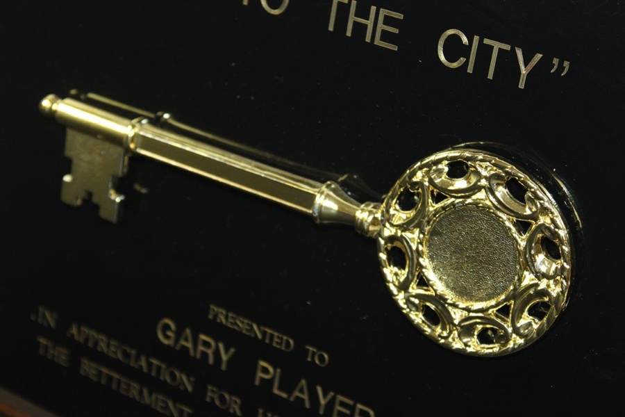 Gary Player's Personal 2003 City of Florence 'Key To The City' Plaque - October 26th