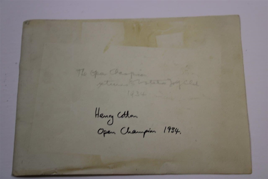 Henry Cotton 1934 The Open Champ Returns with Claret Photo - Henry Cotton Collection