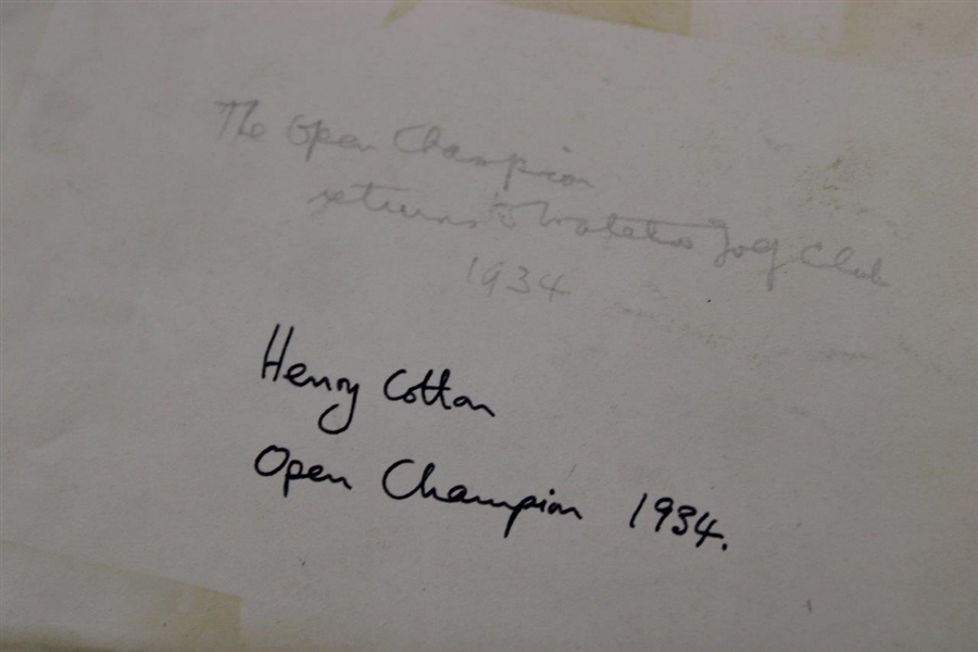 Henry Cotton 1934 The Open Champ Returns with Claret Photo - Henry Cotton Collection