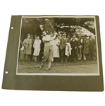 Henry Cotton, Abe Mitchell, Alf Perry & others Photos on Large Album Page - Henry Cotton Collection