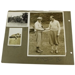 Henry Cotton, Abe Mitchell, Alf Perry & others Photos on Large Album Page - Henry Cotton Collection