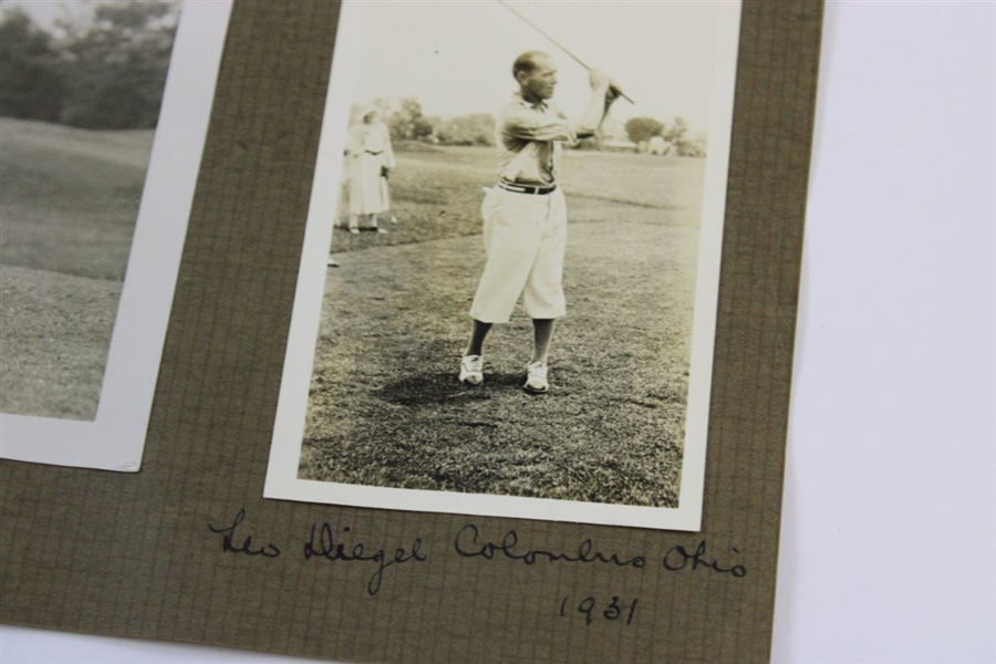 Bobby Jones, Henry Cotton, Leo Diegel & others Photos on Large Album Page - Henry Cotton Collection