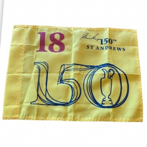 Gary Player Signed 2022 The 150th OPEN at St. Andrews Flag 