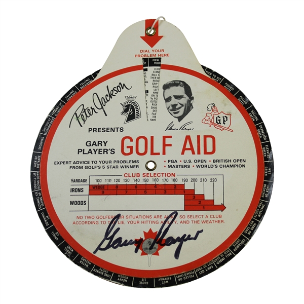 Gary Player's Personal Signed Peter Jackson Presents Gary Player's Golf Aid JSA ALOA