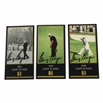Gary Players Personal Signed 1961, 1974 & 1978 GSV Masters Collection Cards JSA ALOA 