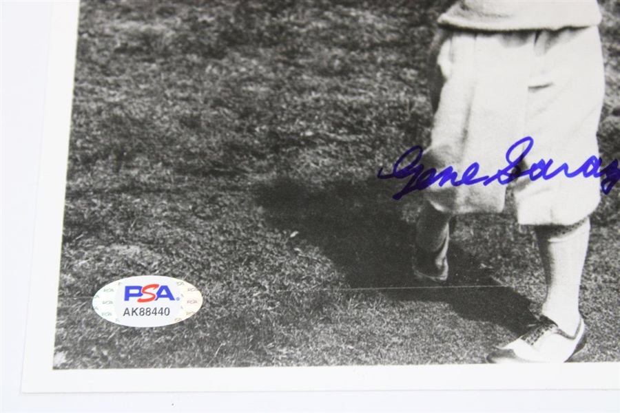 Gene Sarazen Signed 8x10 Black & White Post Swing Photo PSA #AK88440