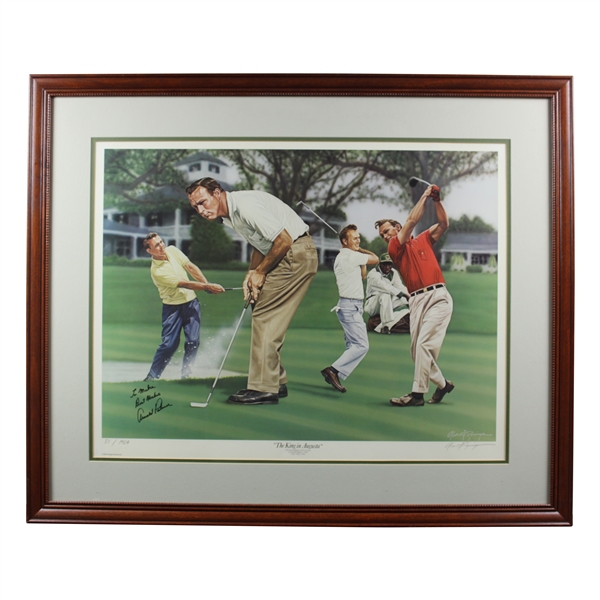 Arnold Palmer Signed 1989 'The King in Augusta' Ltd Ed Zuniga Print #81/1964 - Framed JSA ALOA