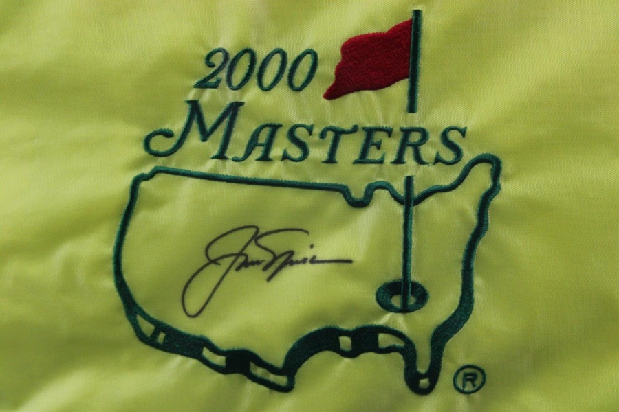 Jack Nicklaus Signed GB Ltd Ed 2000 Masters Embroidered Flag #717/2000 - Framed JSA ALOA