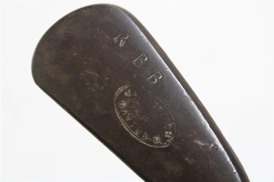 J. Macgregor - Cleek ( Smooth Face) Shaft Stamped #109 Circa 1898 Hosel Stamped #109 Also Shaft Stamp Original Sheep Skin Grip / Wood Shaft
