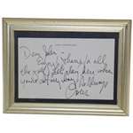 Actor Jack Nicholson Signed Card to Writer John Andrisani - Framed JSA ALOA
