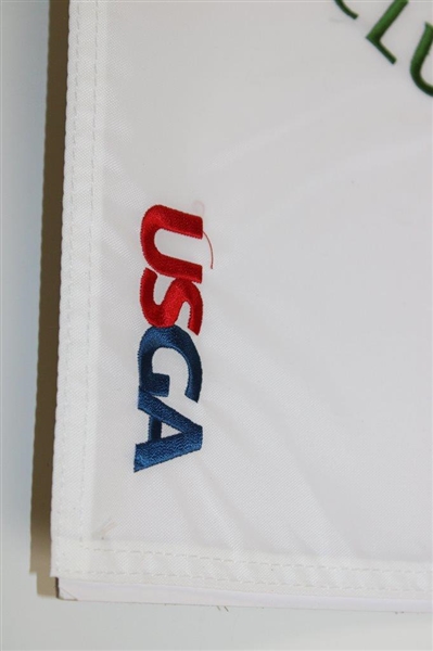 Phil Mickelson Signed 2022 US Open at The Country Club Embroidered Flag 