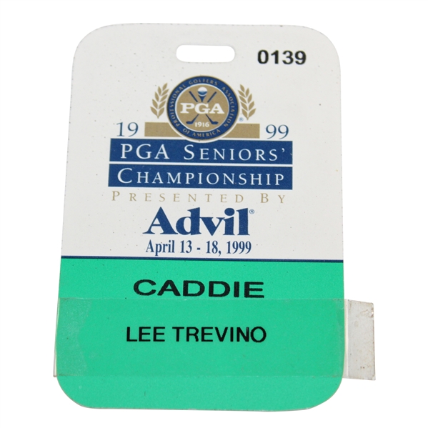 Lee Trevino 1999 PGA Senior Championship Caddie Badge - Ralph Hackett Collection