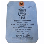 1958 Masters Tournament SERIES Badge #3759 - Arnold Palmer 1st Masters Win