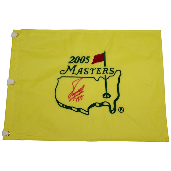 Fuzzy Zoeller Signed 2005 Masters Embroidered Flag with '1979' JSA ALOA