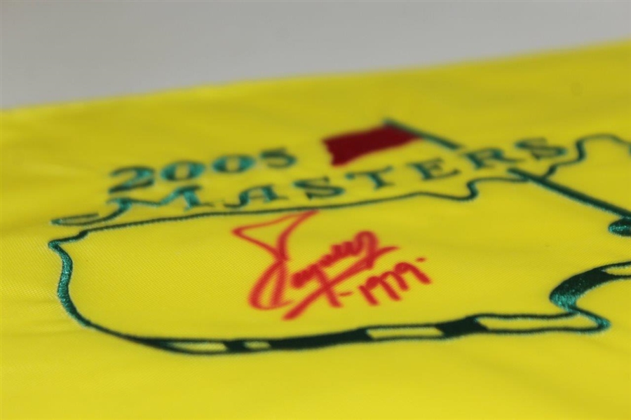 Fuzzy Zoeller Signed 2005 Masters Embroidered Flag with '1979' JSA ALOA