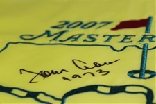 Tommy Aaron Signed 2007 Masters Embroidered Flag with '1973' JSA ALOA