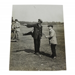 Little Tich & Harry Lauder Play Golf at Richmond Daily Mirror Press Pointing Photo - Victor Forbin Collection
