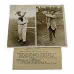 One-Armed Golfers Martucci & Dotoapzou 7/22/19 Underwood & Underwood Press Photo - Victor Forbin Collection