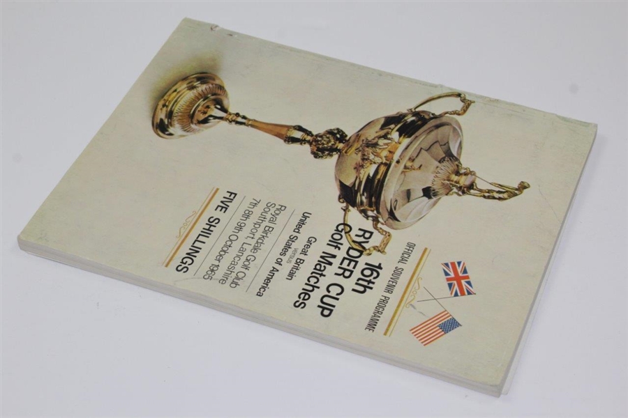 1965 Ryder Cup Matches at Royal Birkdale GC Official Program