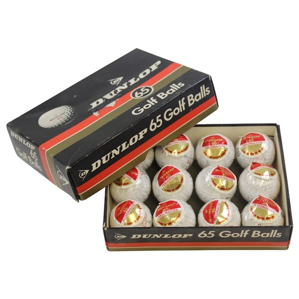 Classic Dozen Wrapped Dunlop 65 'Personalised' Golf Balls in Original Box