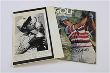 Lee Trevino Signed Golf Illustrated & Signed Kissing the Claret Photo JSA ALOA