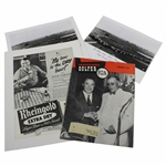 Gene Sarazen Rheingold Beer Ad with 1954 Golfer Mag. & Two Facsimile 1922 US Open Photos