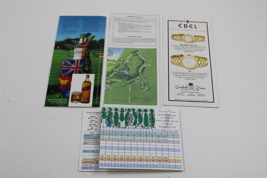 Thirteen (13) Various Guides, Bag Tags, Scorecards, & more - Augusta, Medinah, Ryder Cup, etc.
