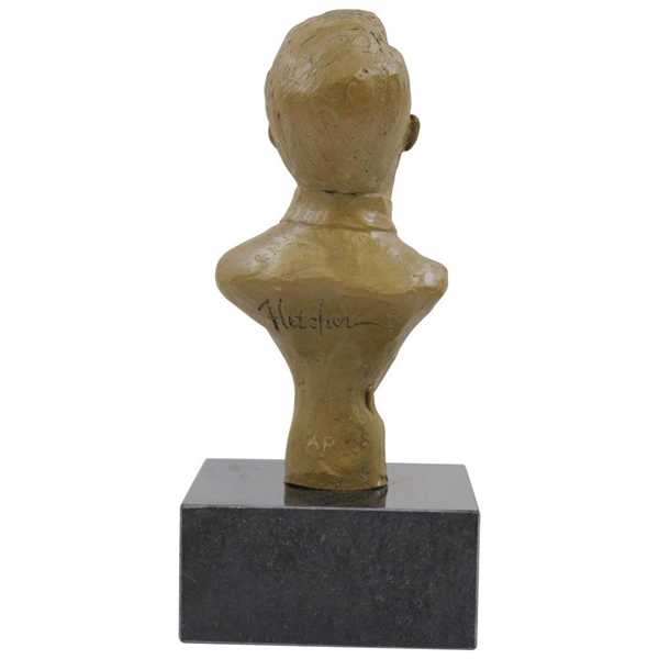 Original Gary Player Polymer Resin & Bronze 'The Black Knight' Bust by Sculptor Robert Fletcher with COA