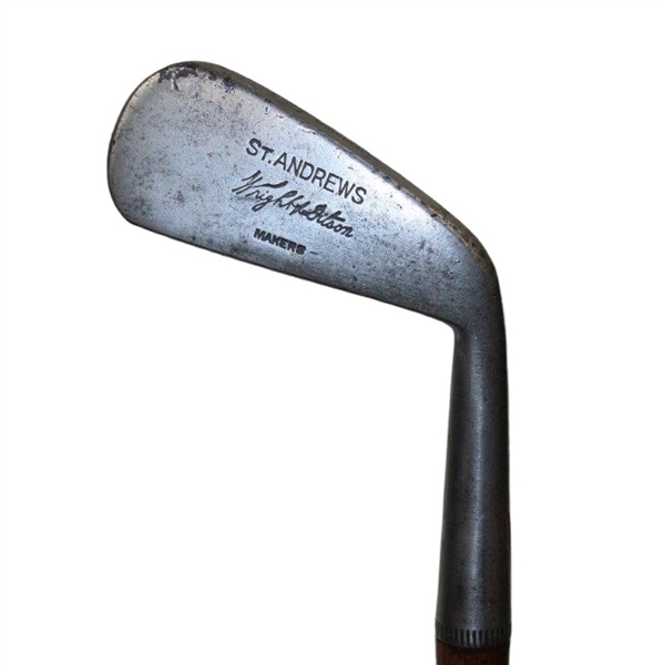 Wright & Ditson St. Andrews Smooth Faced Mid-Iron with Shaft Stamp