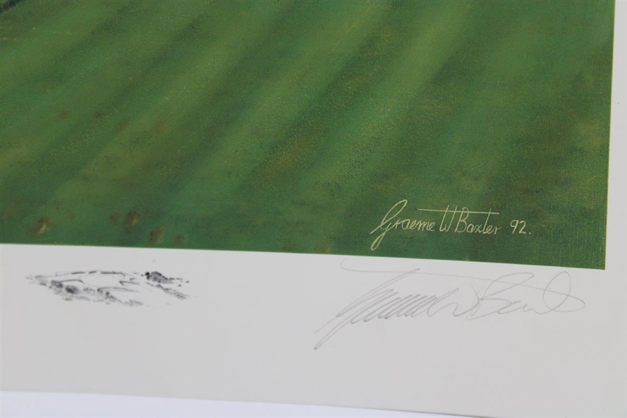 Tom Kite Signed Ltd Ed Pebble Beach Graeme Baxter Print With Notation JSA ALOA