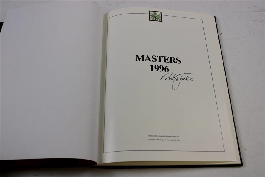 1996 Masters Tournament Annual Book - Signed by Nick Faldo Winner JSA ALOA