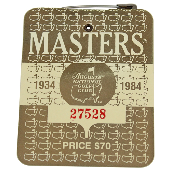 1984 Masters Tournament Series Badge #27528 Ben Crenshaw Winner 