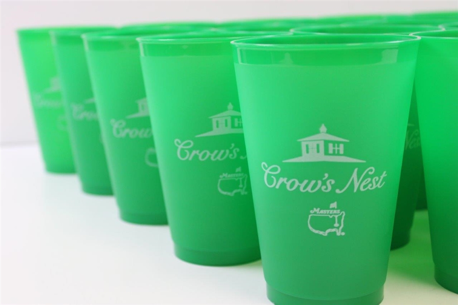 (25) 2022 Masters Tournament Crows Nest Green Plastic Cups