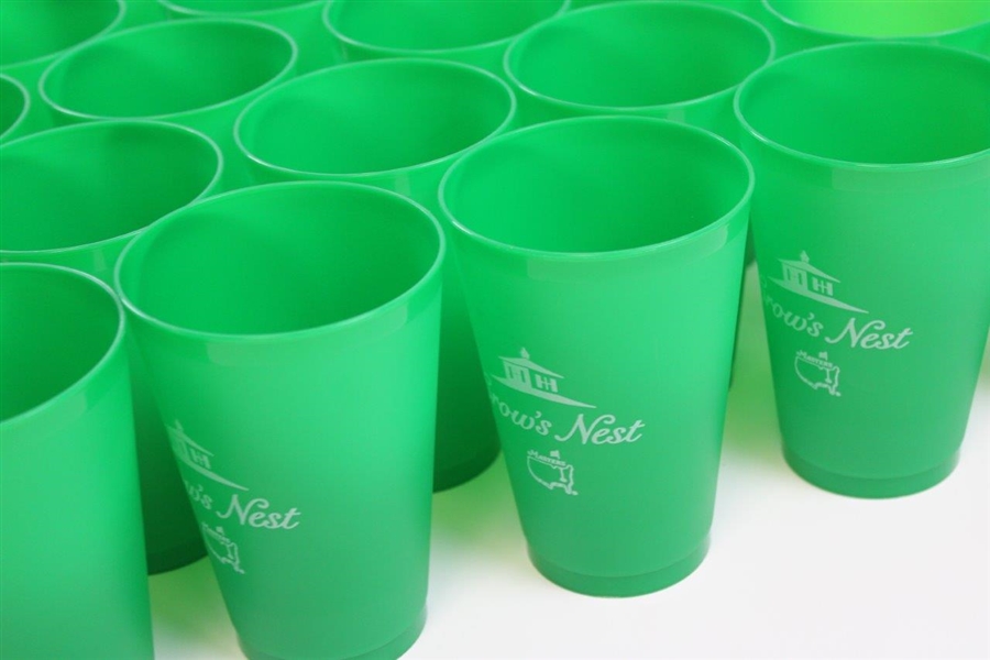 (25) 2022 Masters Tournament Crows Nest Green Plastic Cups