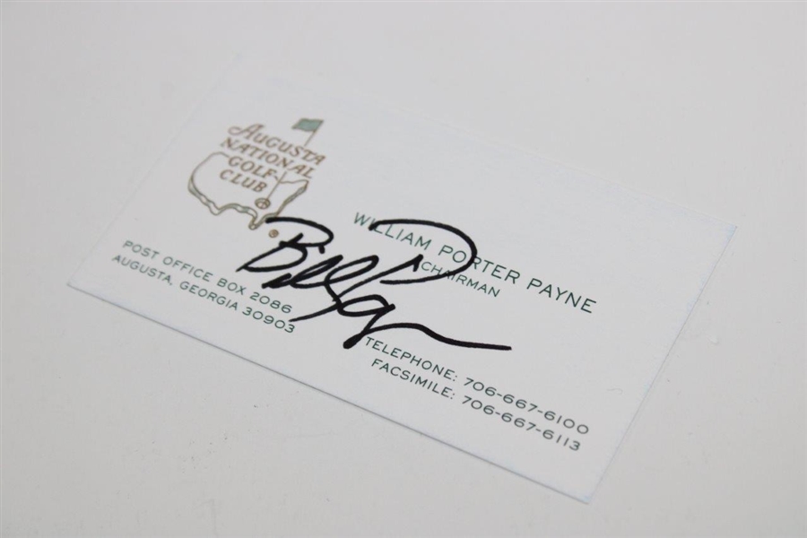 Billy Payne Signed Augusta National Chairman Business Card