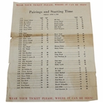 1948 Masters Tournament Friday Pairing Sheet
