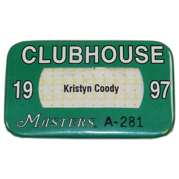 1997 Masters Tournament Clubhouse Badge #A-281 - Tiger's First Masters Win!